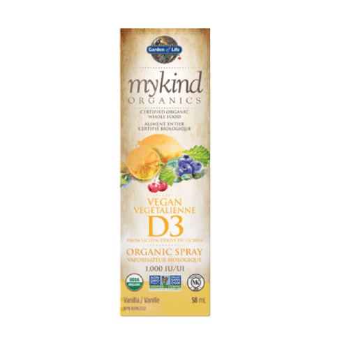 Organic Vitamin D3 Spray, Vanilla. 58 ml. Garden of Life, Mykind