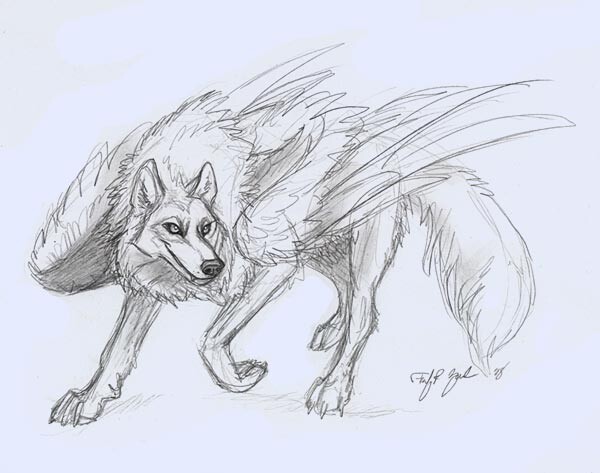 Check out this special digital drawing of a white wolf with wings! Aurora S Winged Wolf By Foxfeather Fur Affinity Dot Net
