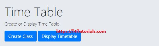 Time table code in PHP and MySQL β T4Tutorials.com