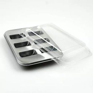 Macaron doos 6 stuks met transparant deksel