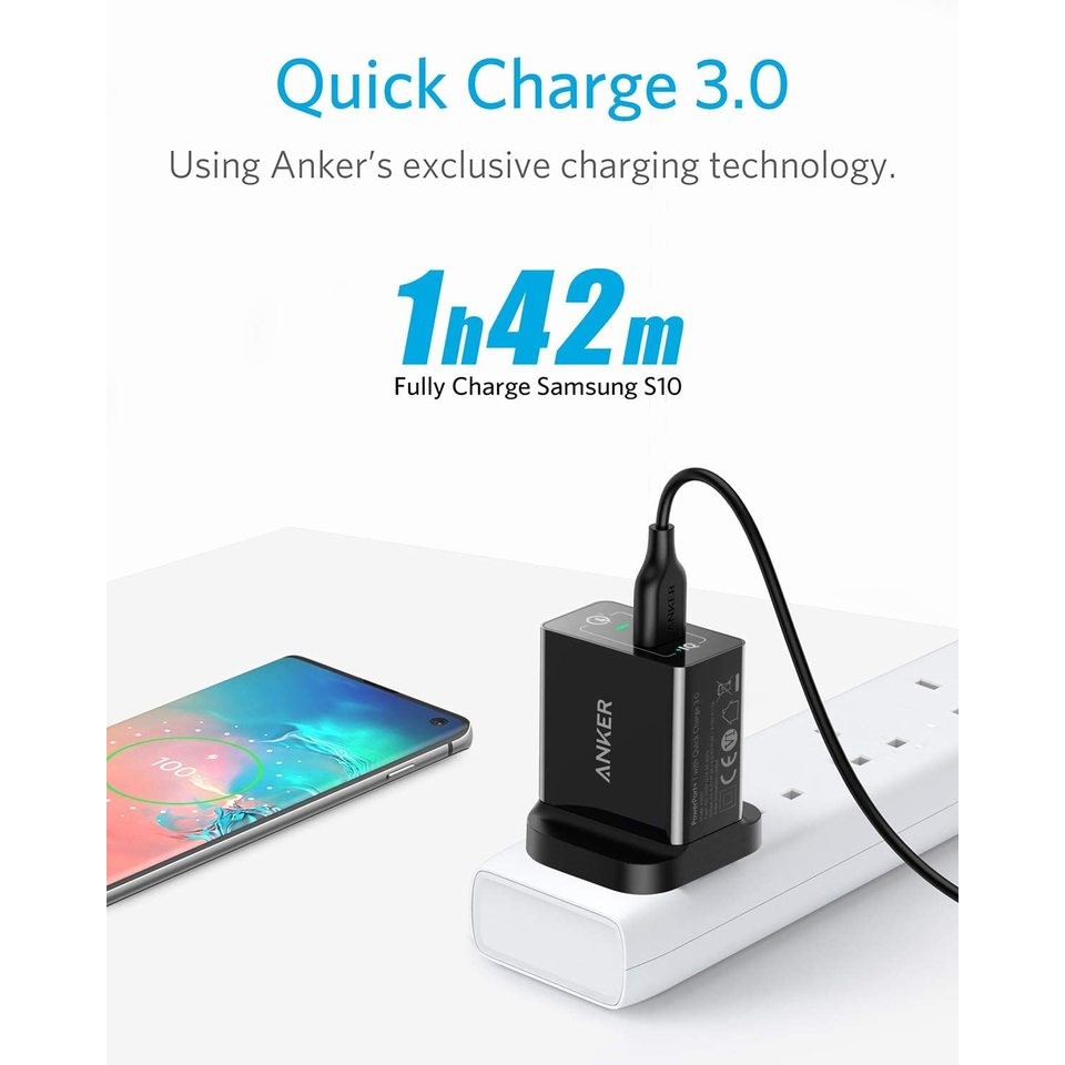Anker 18W Powerport+ 1 with Quick Charge 3.0 USB Wall Charger