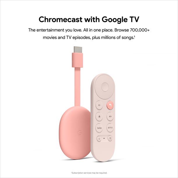 Chromecast with Google TV - Streaming Entertainment in 4K HDR - Sand