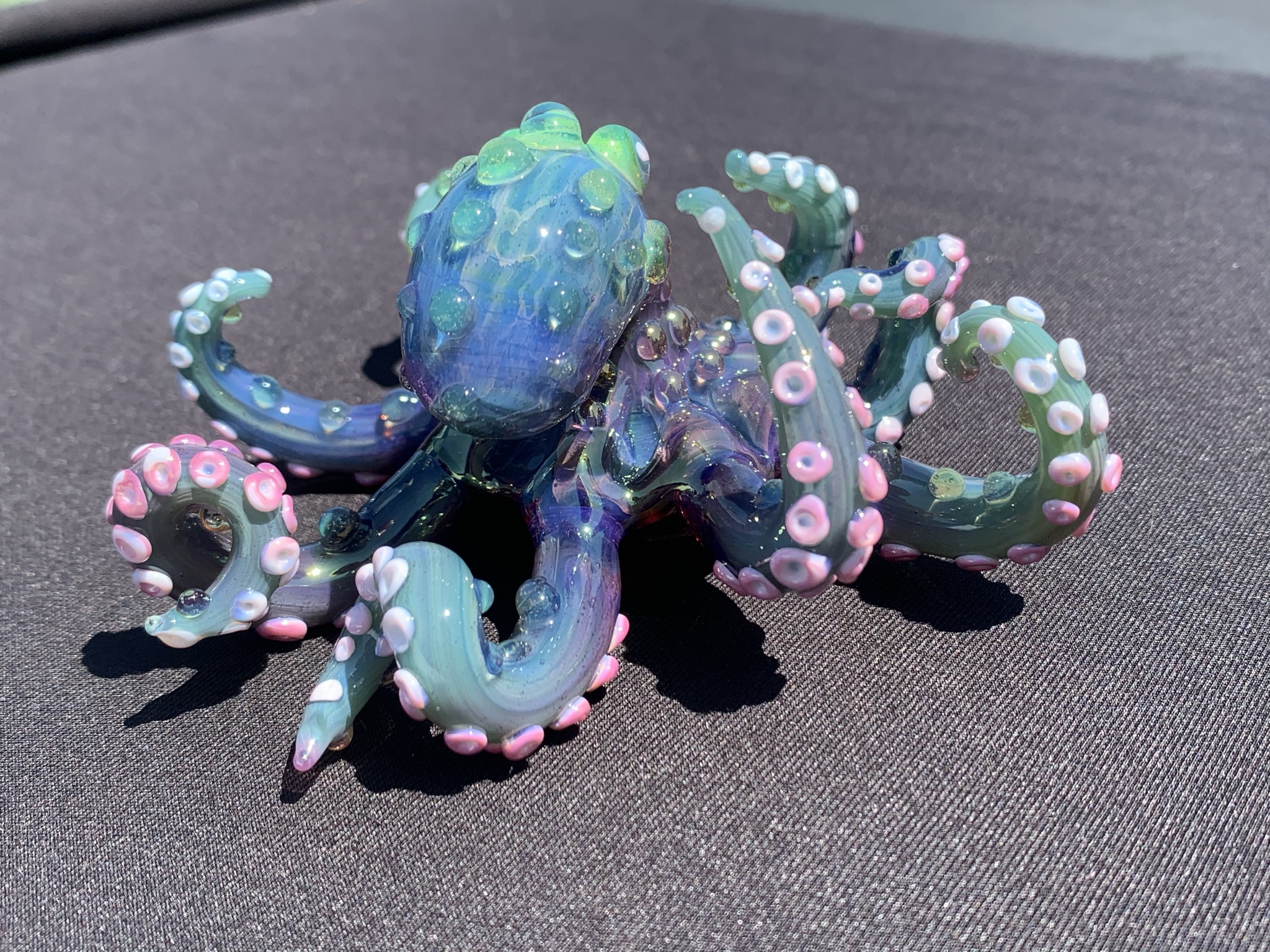 baby blue glass octopus