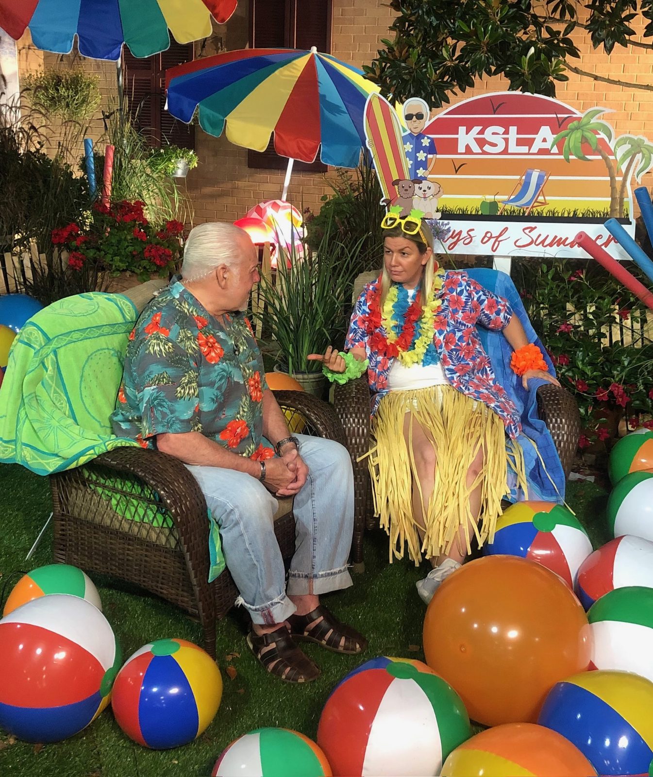Tabitha Starkey on the KSLA set