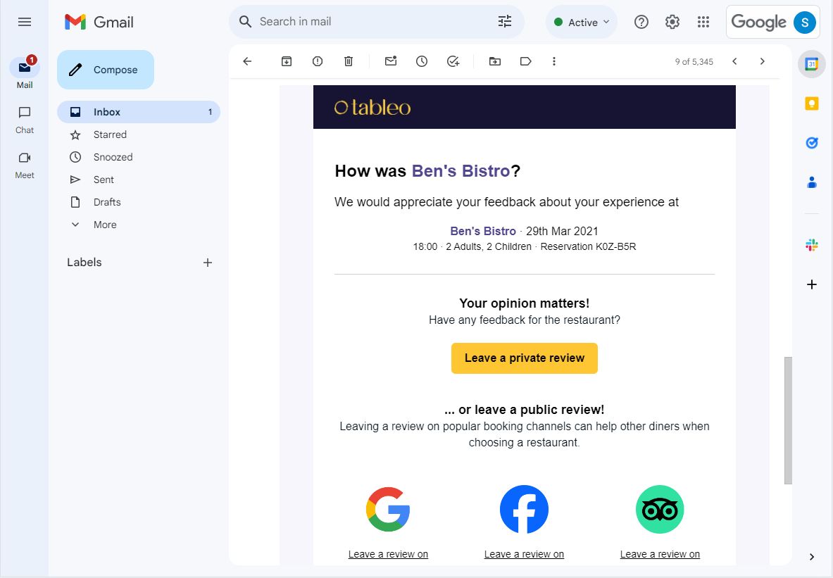 review tableo