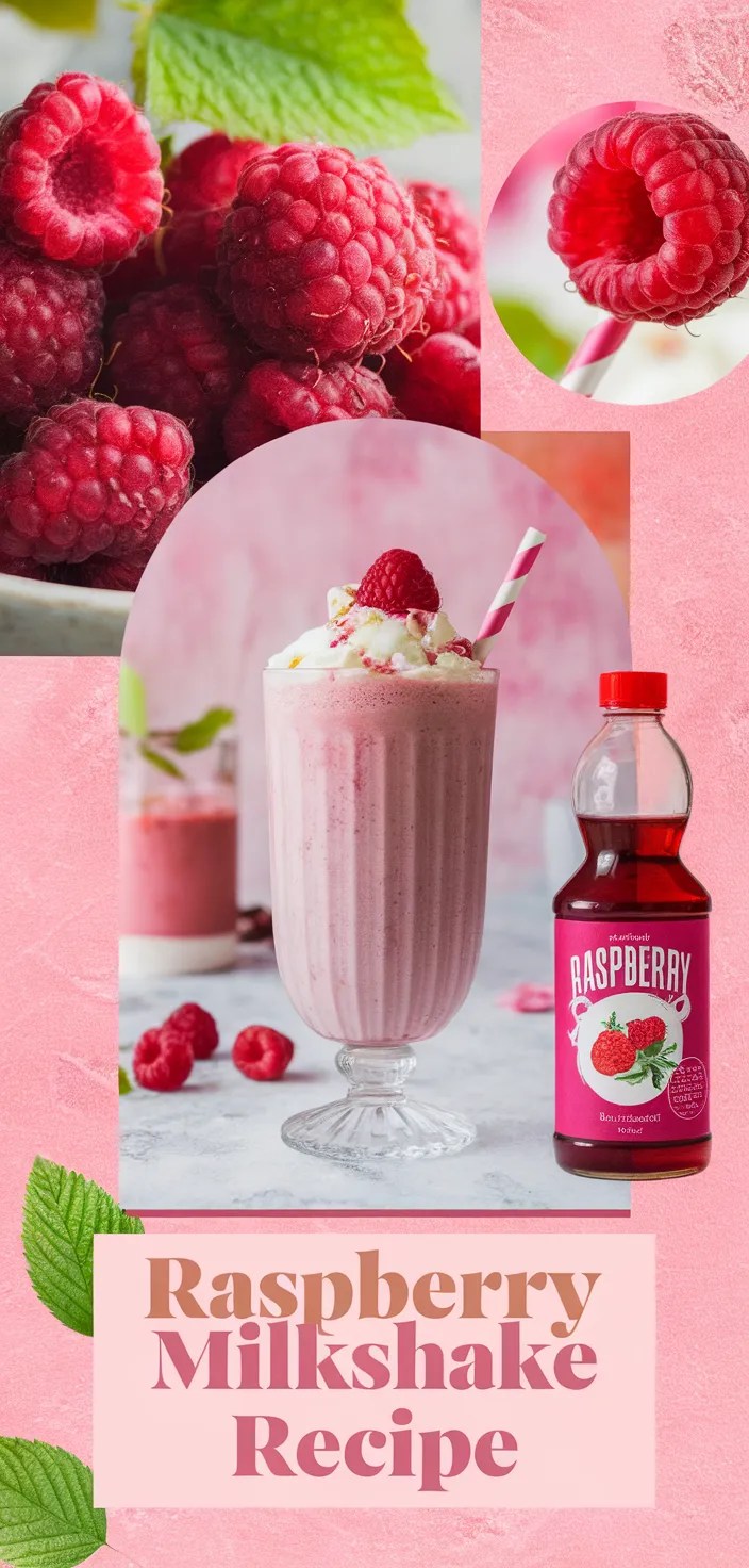 A photo of Easy Raspberry Milkshake Recipe