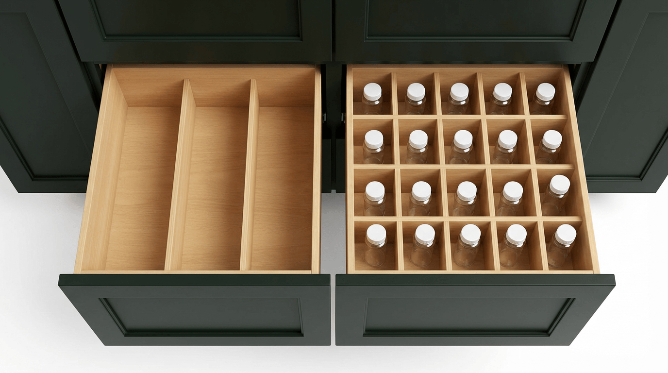 Reversed color scheme drawer