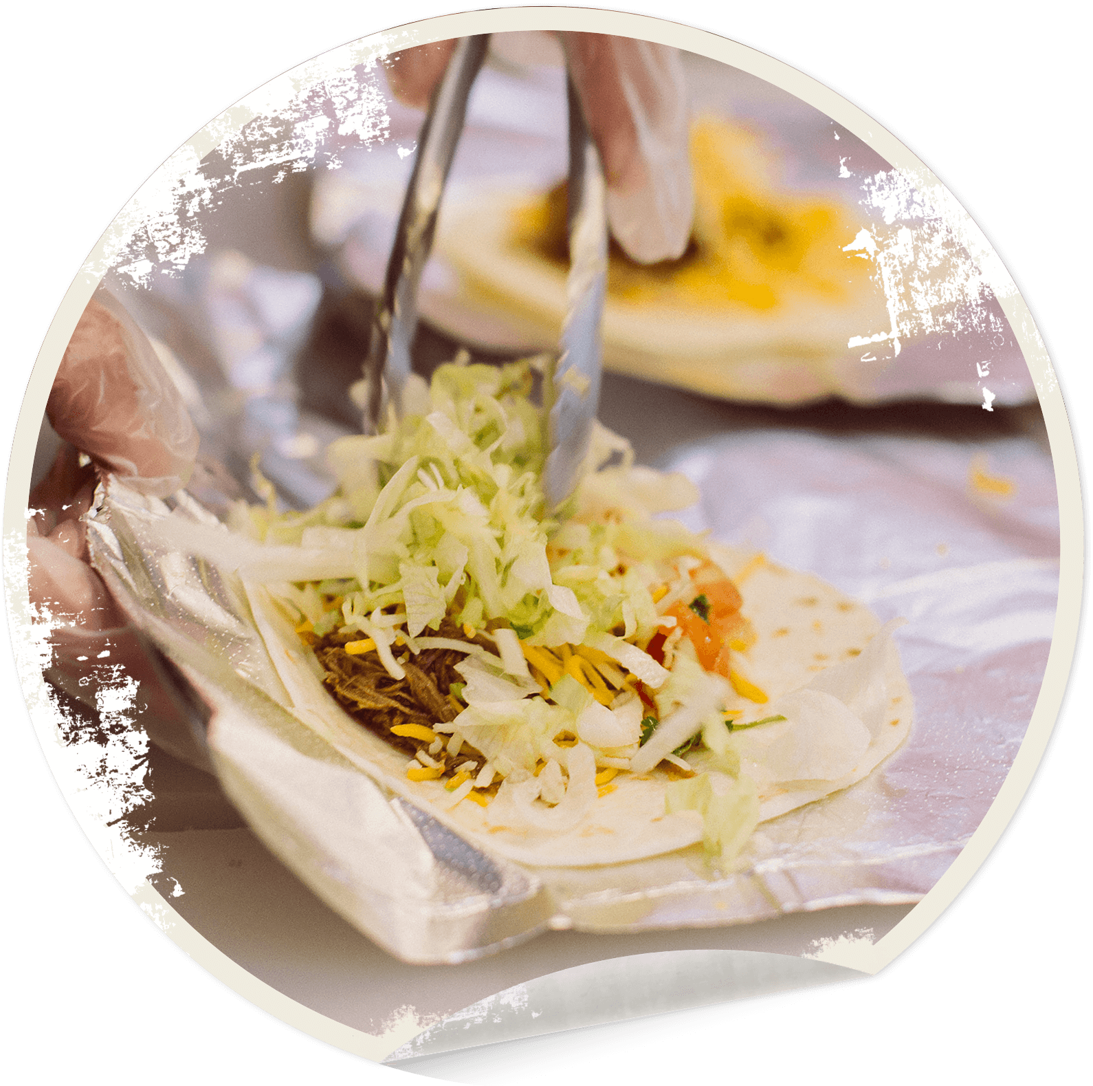 making taco