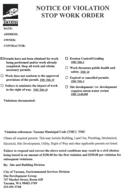 Code Violations — Tacoma Permits