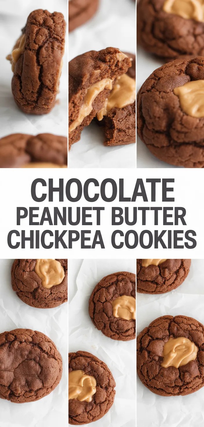 Chocolate Peanut Butter Chickpea Cookies Recipe