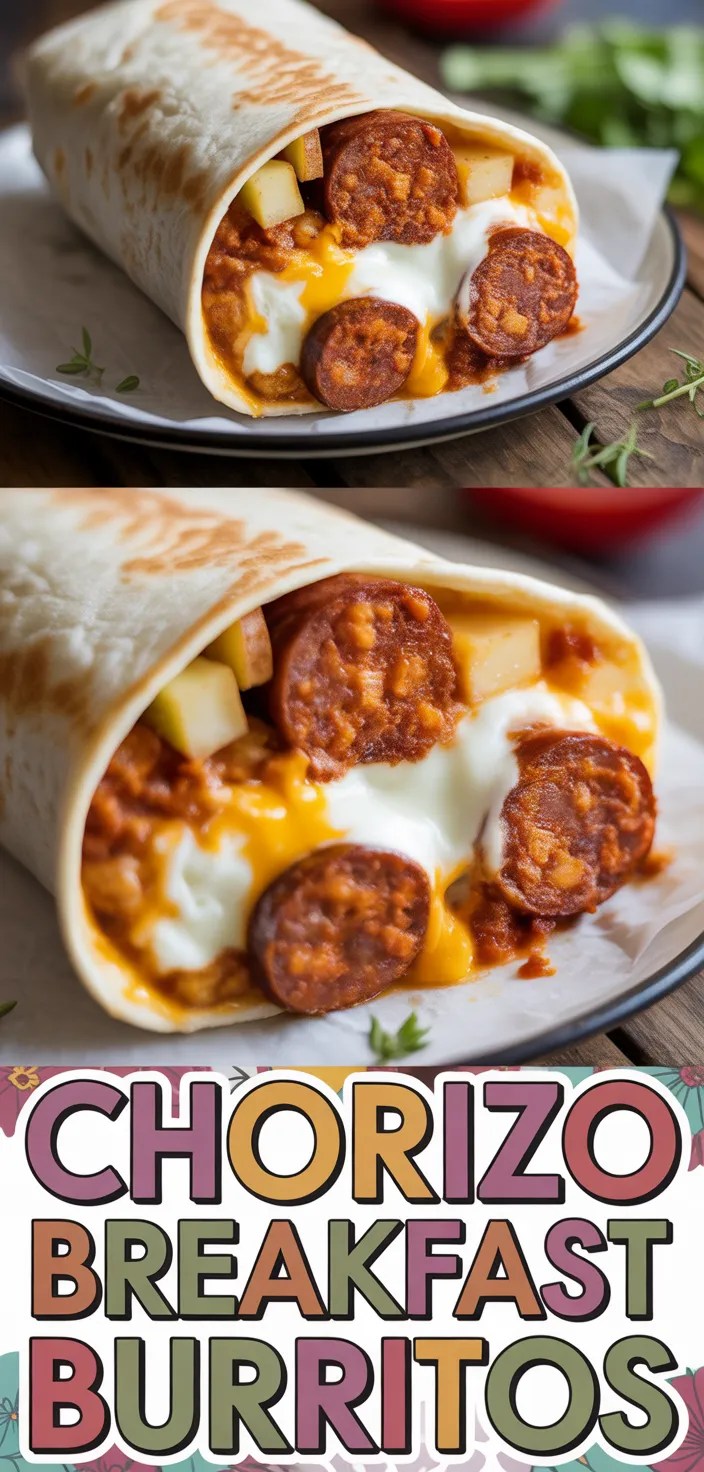 Chorizo Breakfast Burritos Recipe