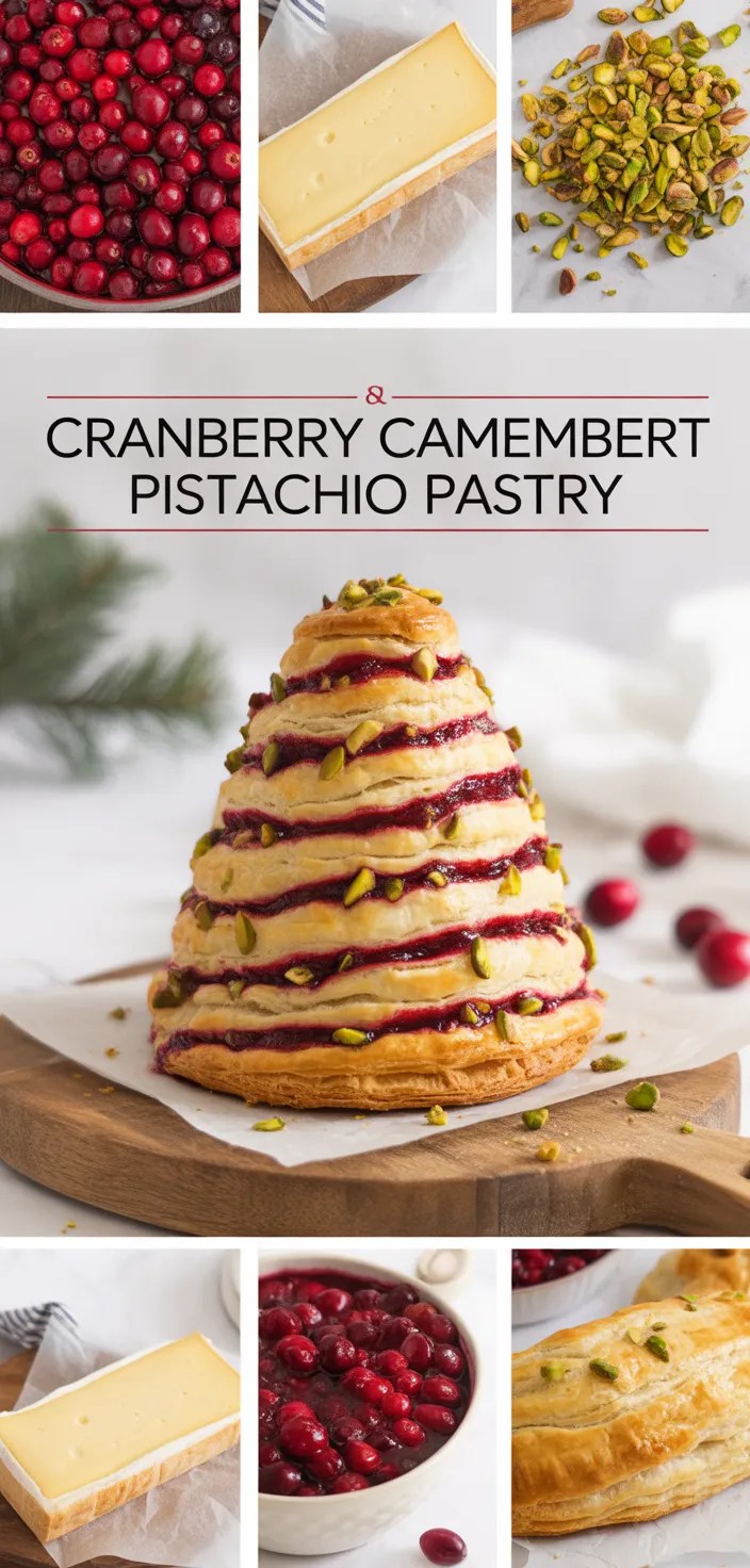 Cranberry, Camembert & Pistachio Christmas Tree Puff Pastry Recipe