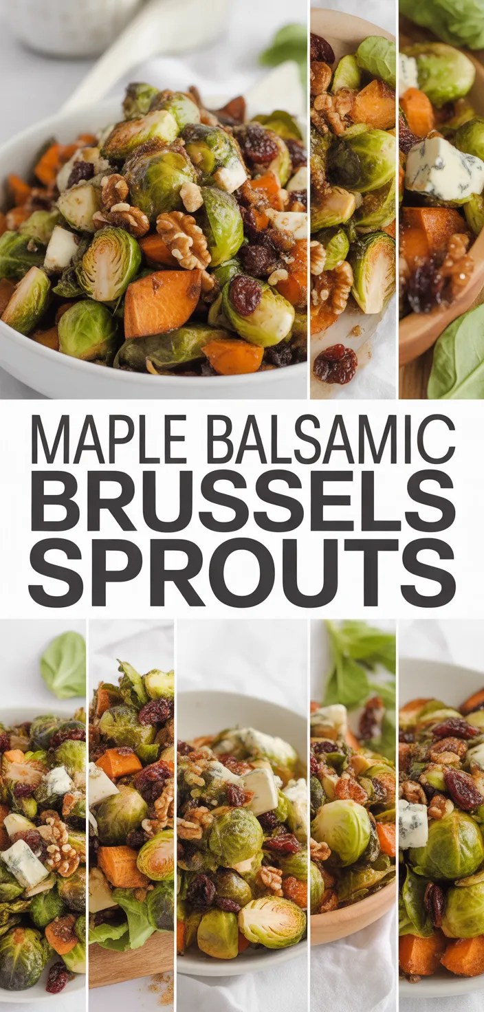 Easy Roasted Brussels Sprout Salad With Maple Balsamic Vinaigrette Recipe
