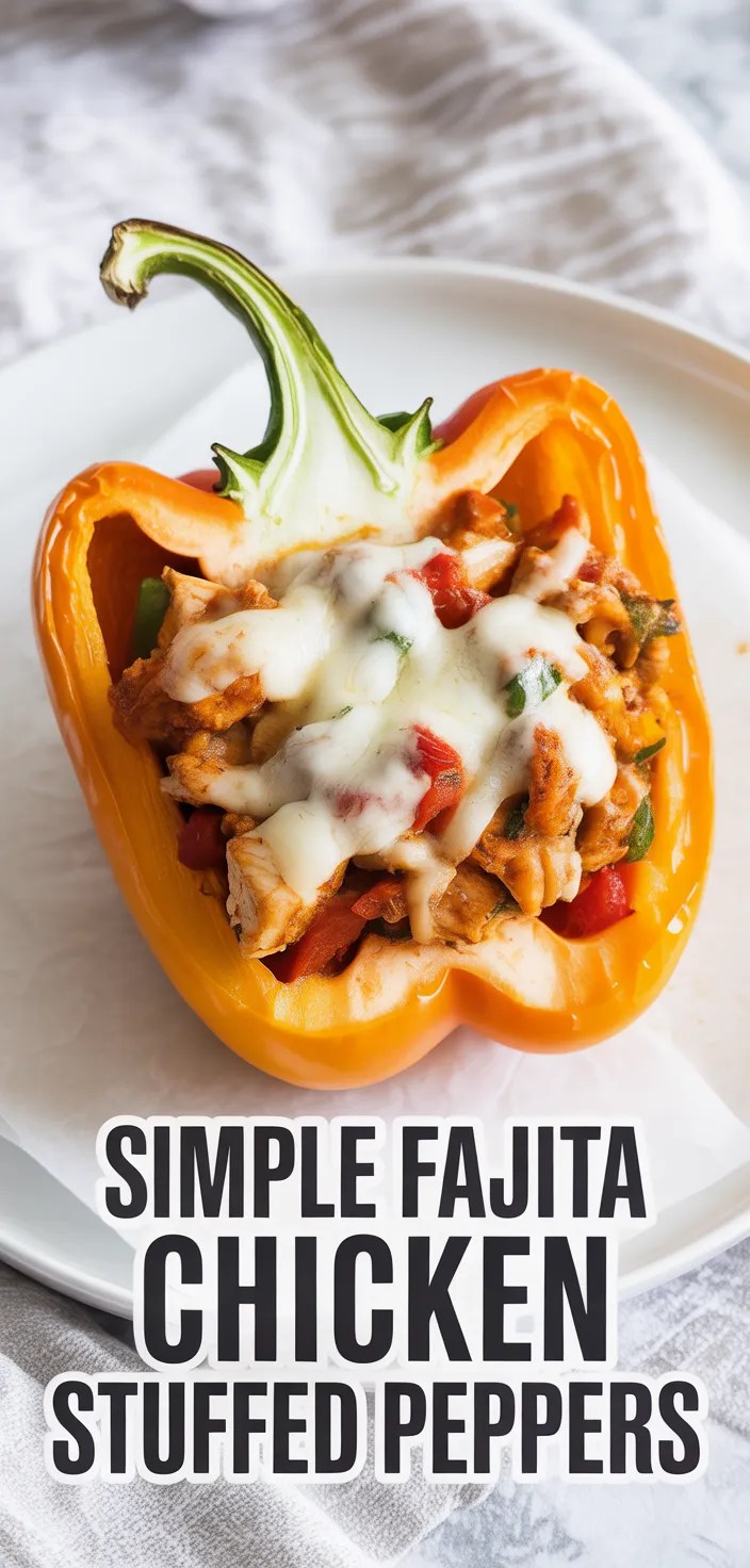 Simple Fajita Chicken Stuffed Peppers Recipe