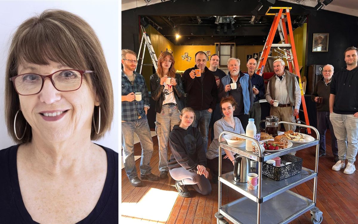 Director Carla Moore and (left to right) Richard McDermid, Sash Seymour-Smith, Susanna, Nick Roberts, Scarlet Moore, Mike Brew, Ross Alexander, Peter, Alan, Walter Moore, Cameron Sutton. Photos: Supplied/The Theatre on Chester