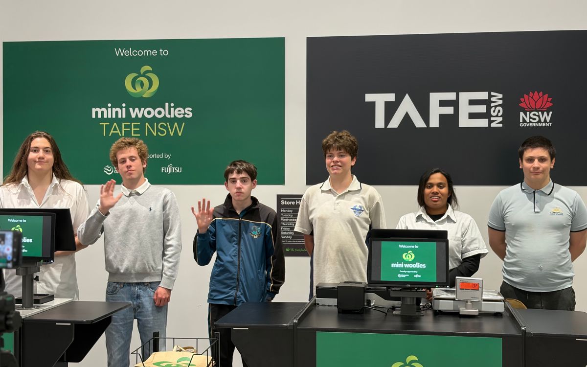 The TAFE students of Mini Woolies Ultimo. Photo: Ben Soltau