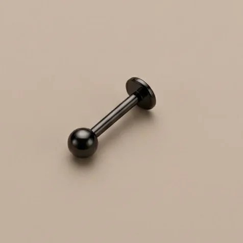 Raf - Labret interne doré ou noire avec un boule – Image 2