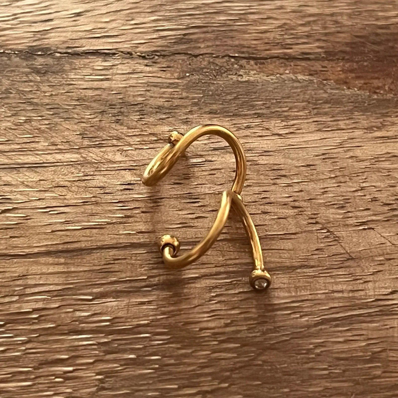 Minie - Labret doré avec cristaux