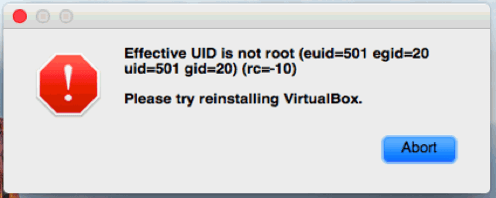 Effective UID is not root