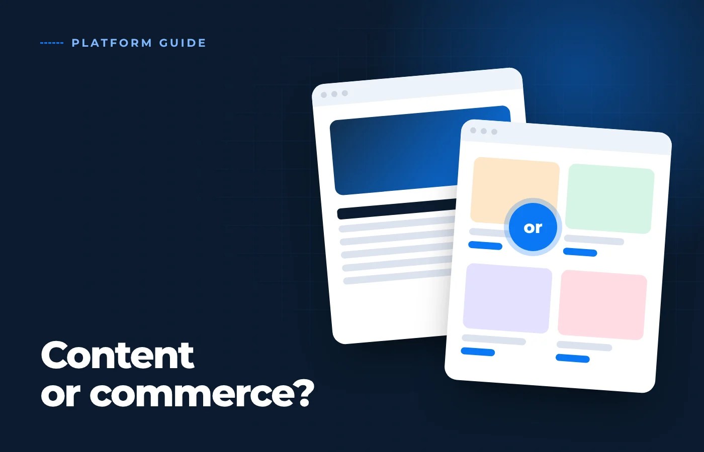 Illustration comparing a content website and an online store layout