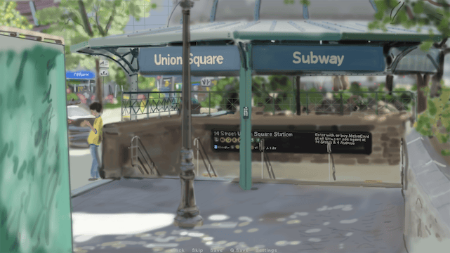 A screenshot from 1997 Reloaded. A subway and road sign. 1997 Reloaded review at Tails by the Foxfire.