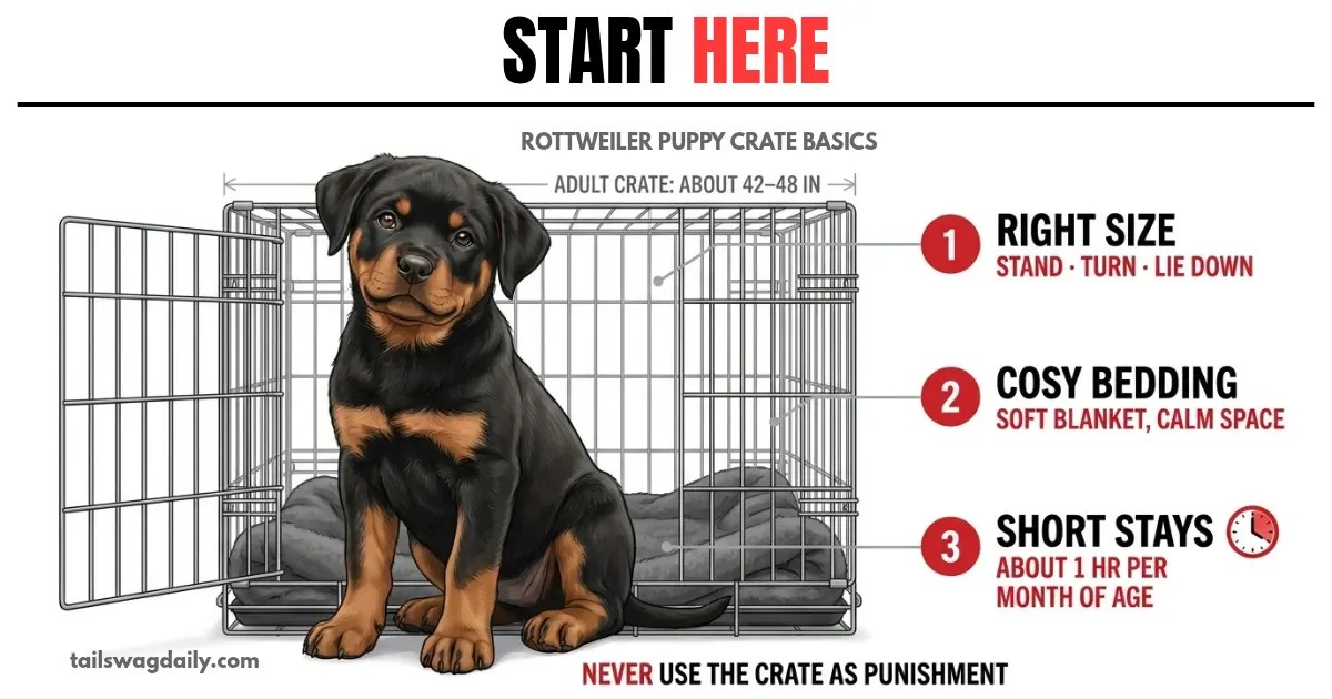 How to Crate Train a Rottweiler Puppy