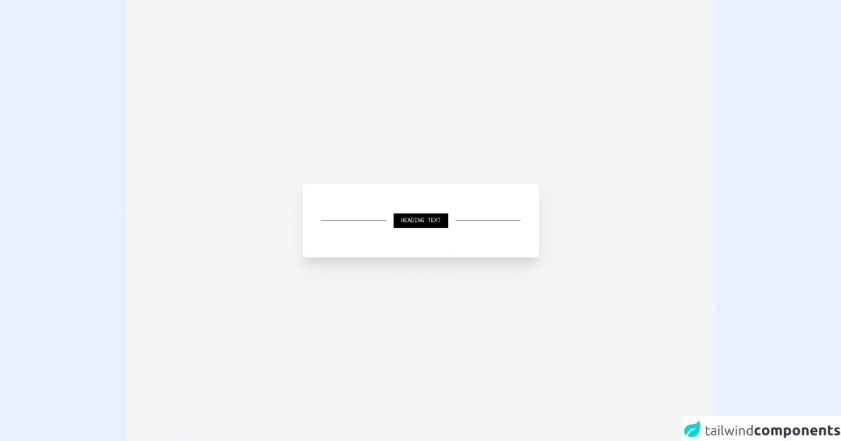 Tailwind Css Styled Heading