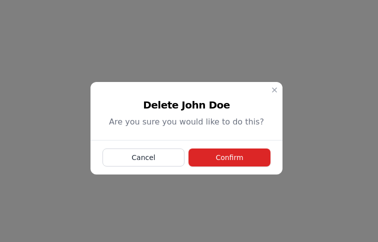 Blurred Background Modal Tailwind Css Example