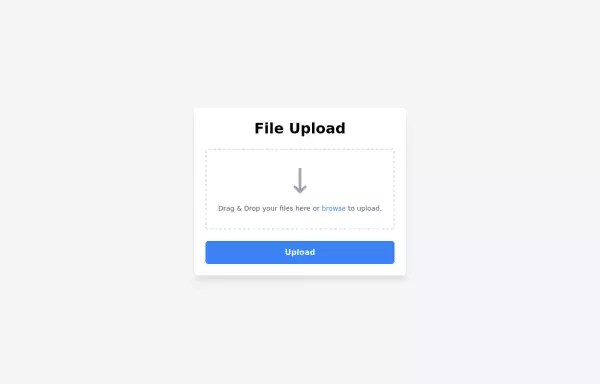 Drag And Drop Image Upload With Image Preview - Tailwind CSS Example