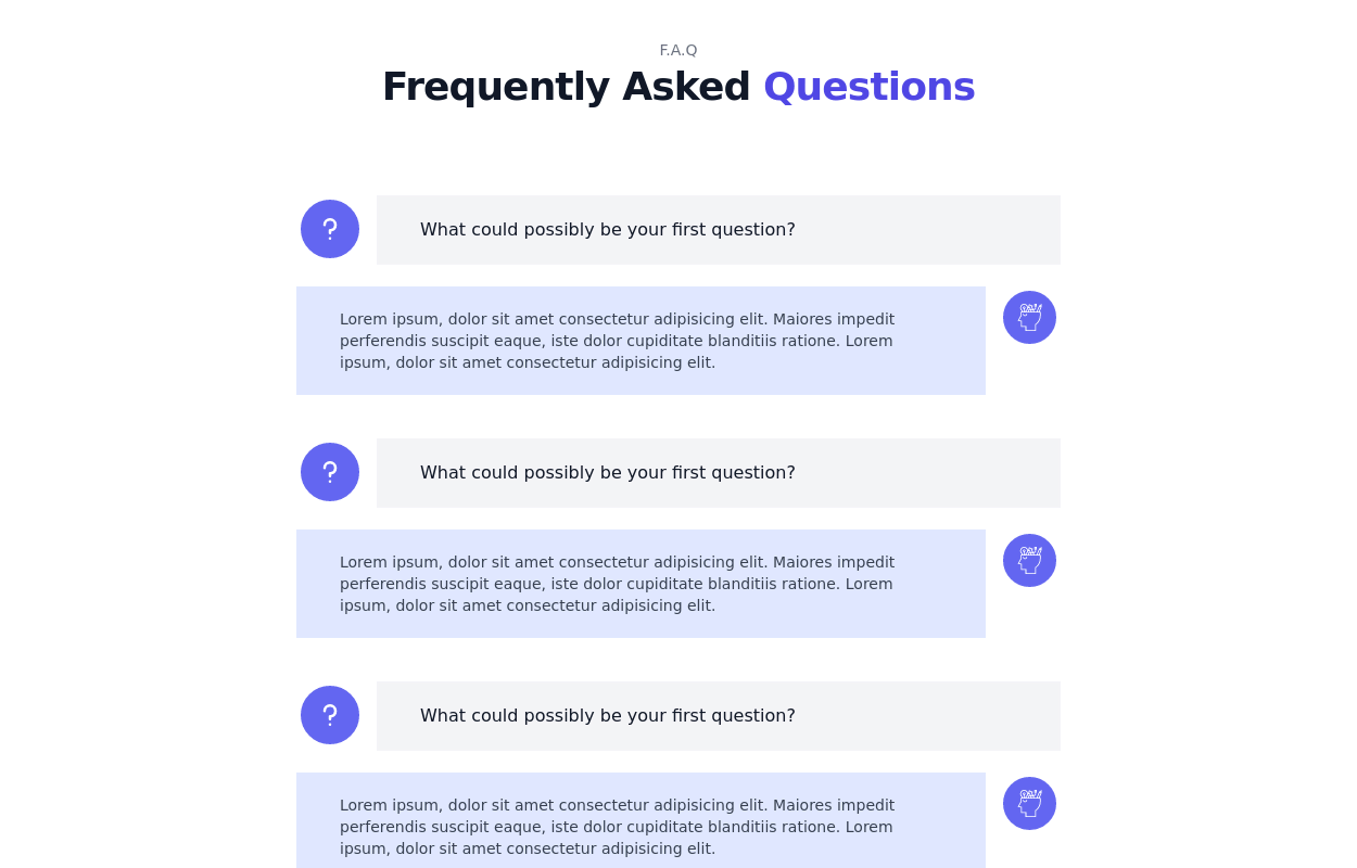 Frequently Asked Questions (FAQ) - Tailwind CSS Example