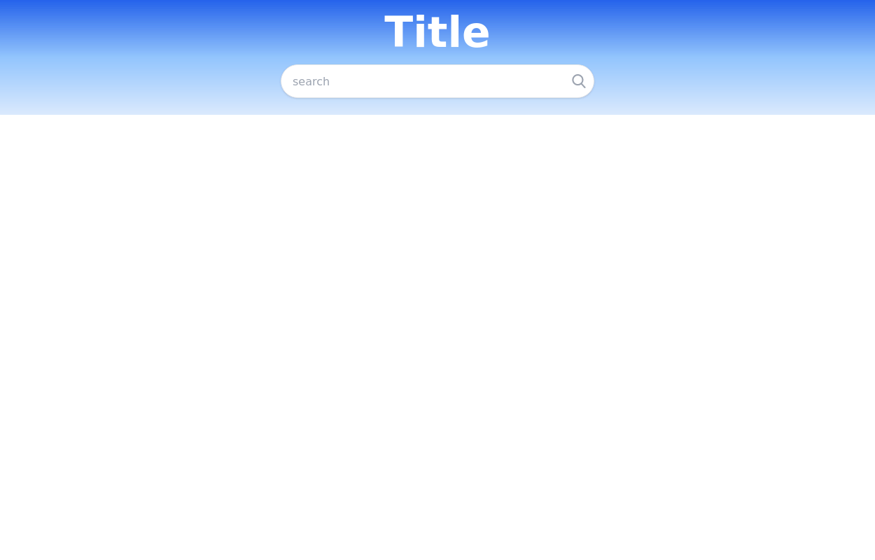 Responsive Search Bar - Tailwind CSS Example