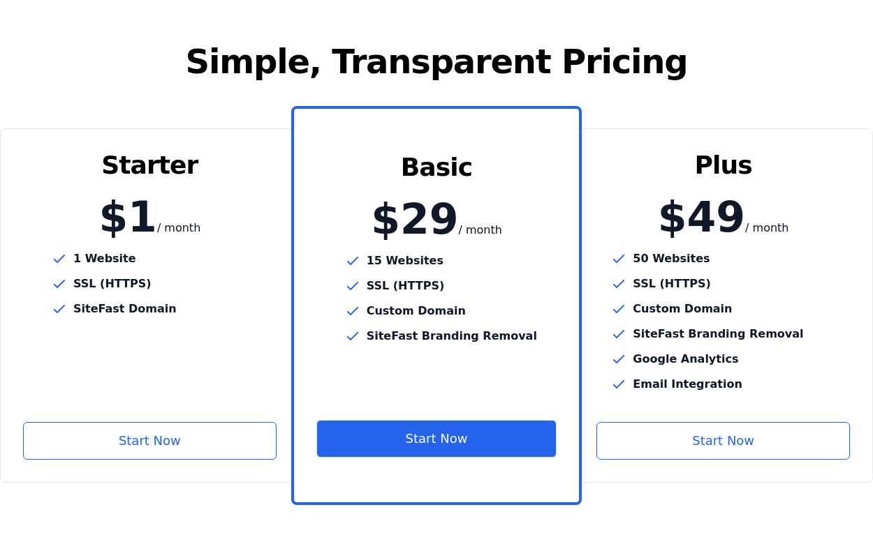 64 Free Pricing Cards Tables And Pages Examples In Tailwind Css