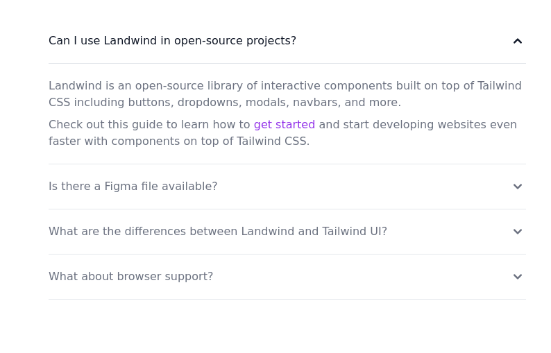 25+ Free Accordion Examples In Tailwind CSS
