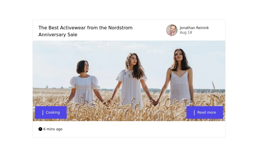 70 Free Blog Card Examples In Tailwind Css