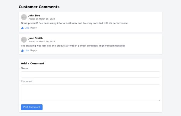 27 Free Comment Section Examples In Tailwind Css
