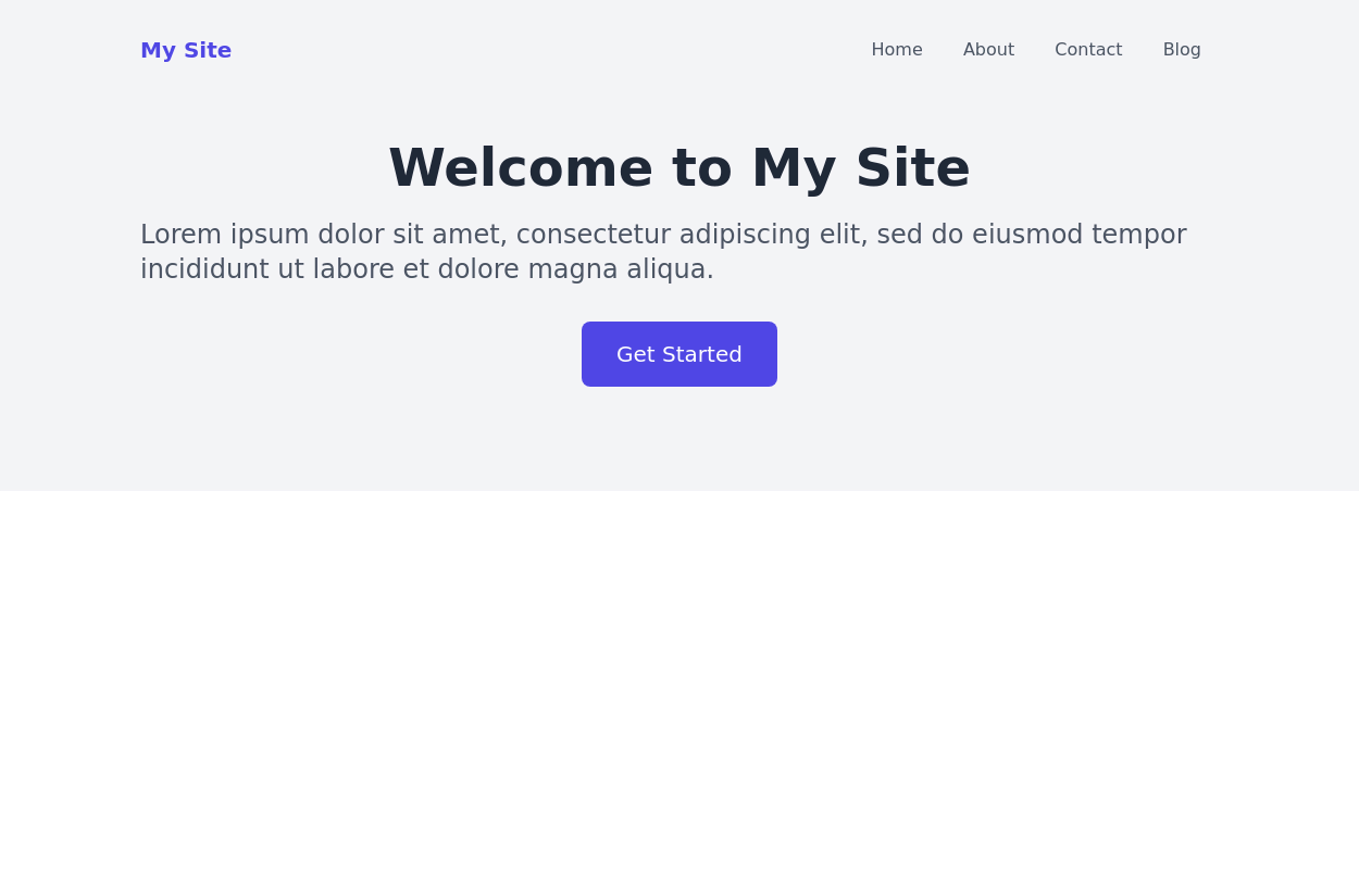 Hero Section In React Js - Tailwind CSS Example