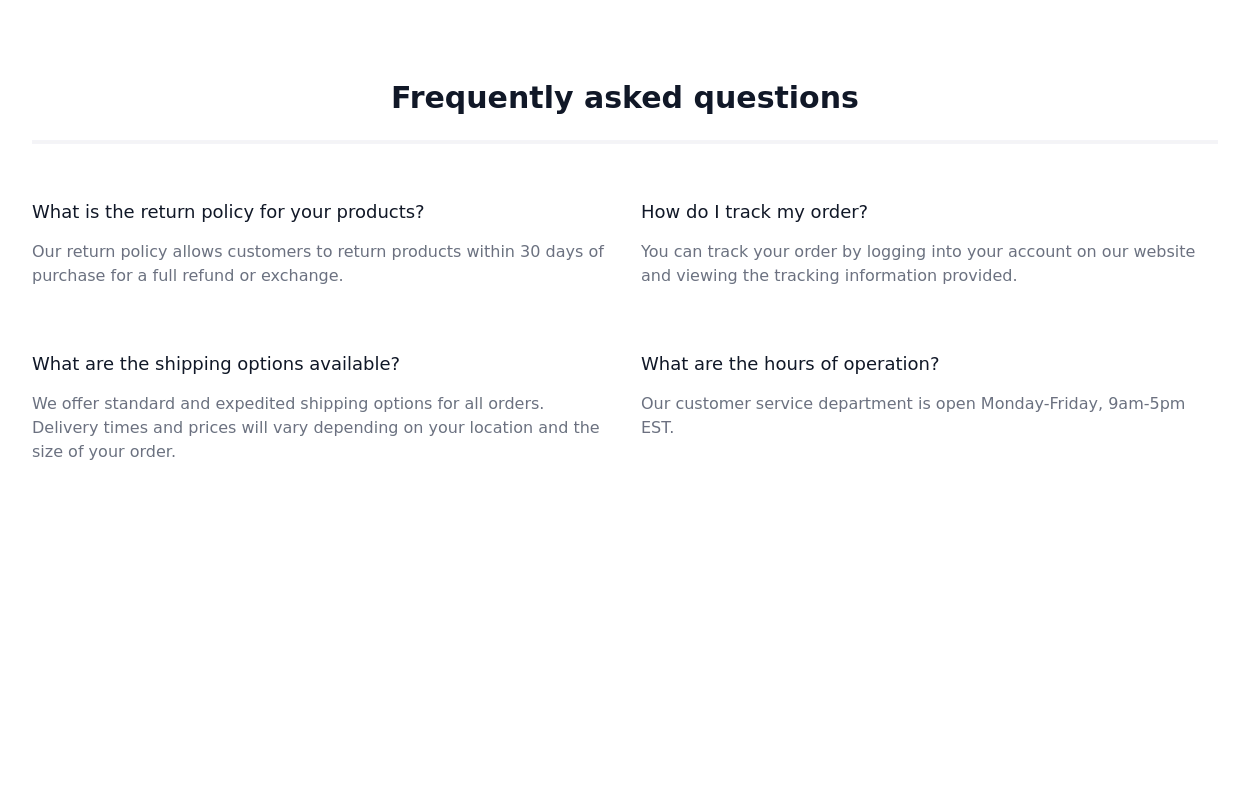43+ Free FAQ (Frequently Asked Questions) Components With Tailwind CSS