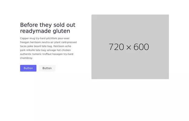 Brutalist Hero Tailwind Css Example