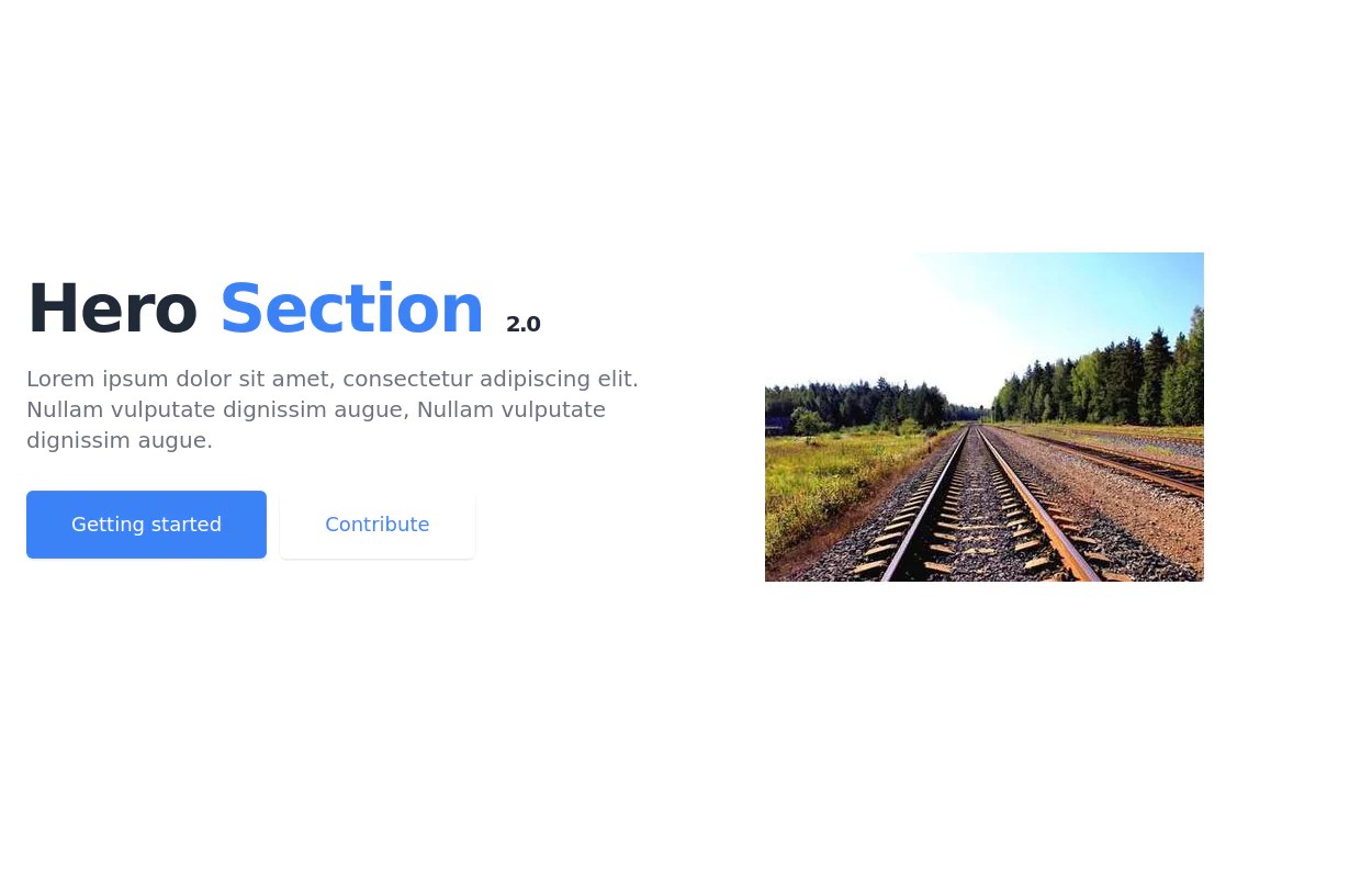 Hero Section In React Js Tailwind Css Example