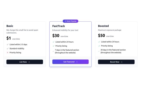 Pricing Plans UI - Tailwind CSS Example