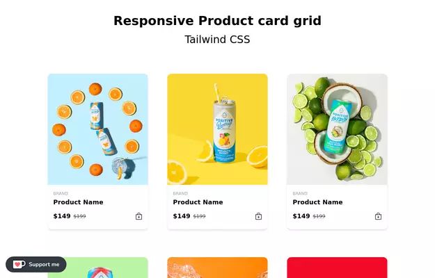 152+ Free Grid examples in Tailwind CSS