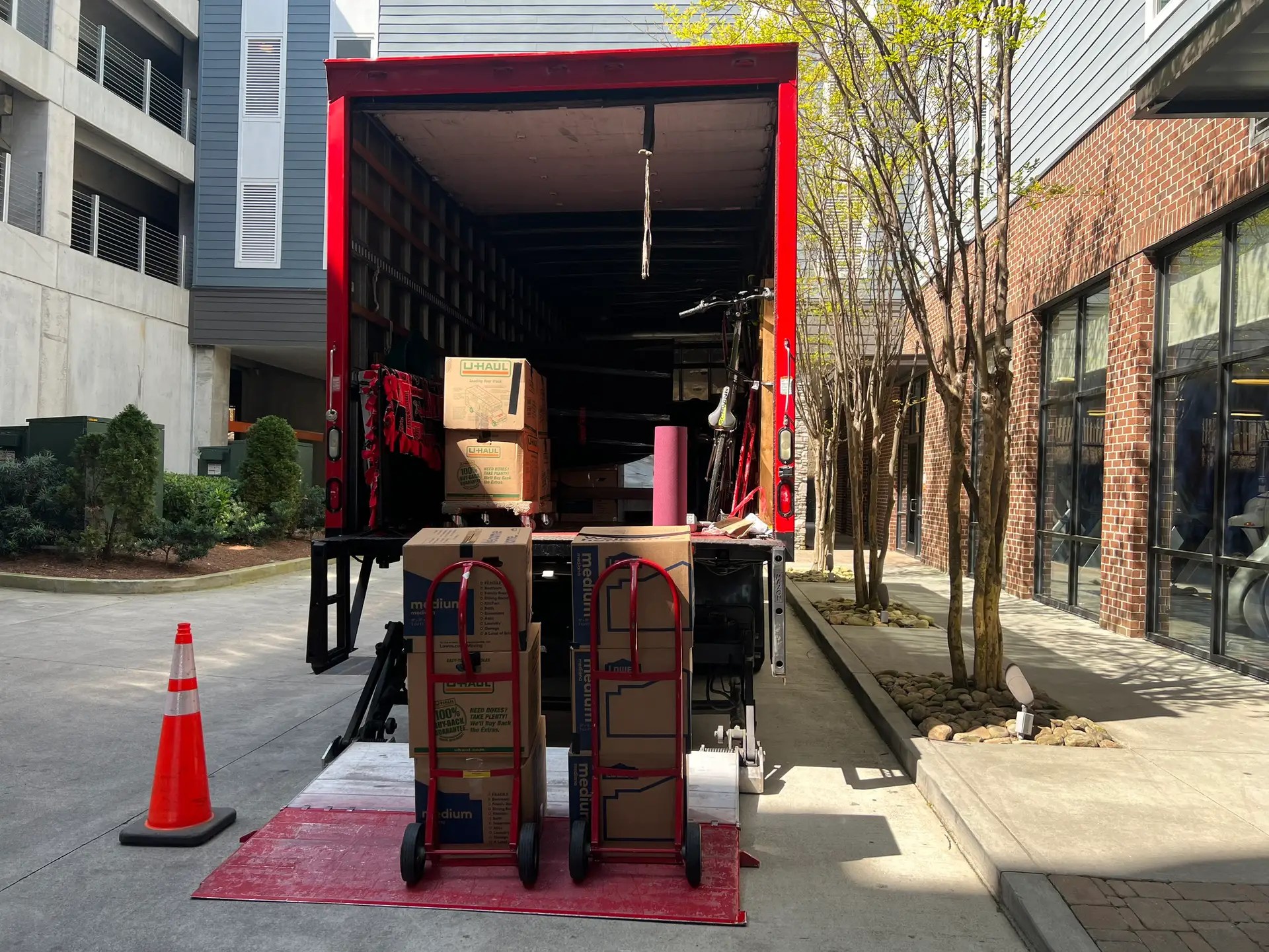 TakeAway Movers crew preparing furniture for a local move in Villa Rica