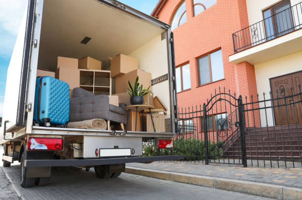 Moving Companies - Cube truck packed with household items
