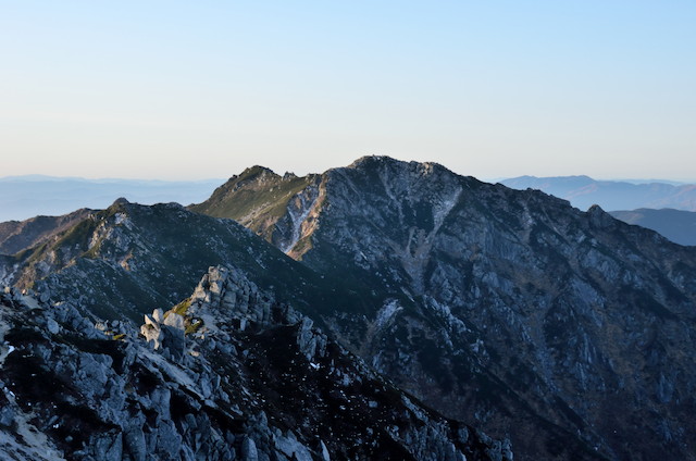 空木岳　山頂からの眺め　南駒ヶ岳