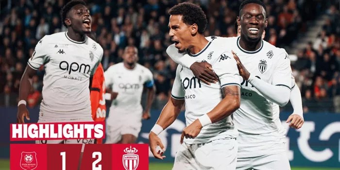 Monaco Raih Kemenangan Dramatis atas Rennais dengan Skor 2-1