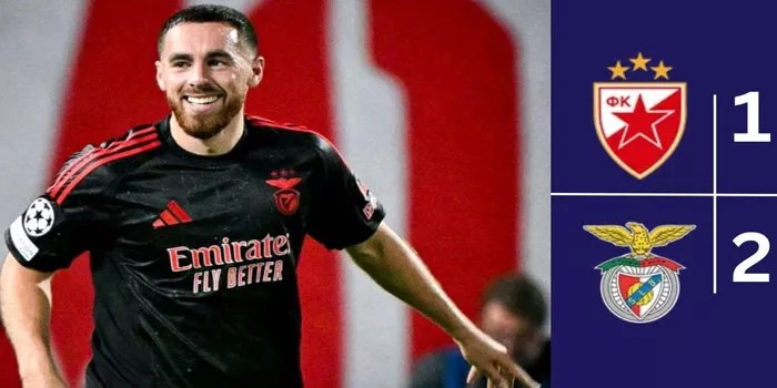 UEFA Champions League – Hasil Pertandingan Red Star Belgrade 1-2 Benfica