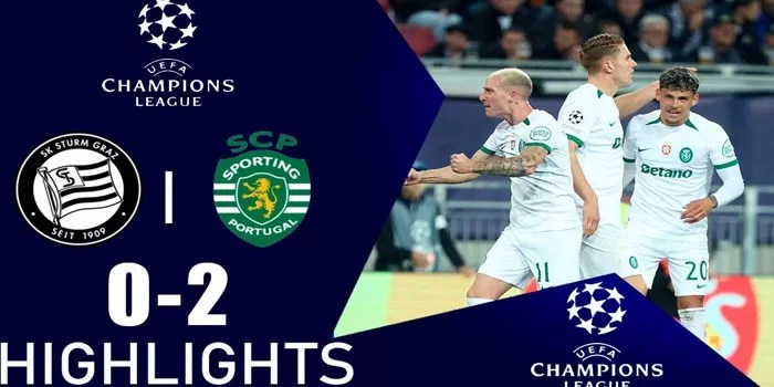 Liga Champions – Sporting CP Berhasil Menundukkan Sturm Graz 2-0