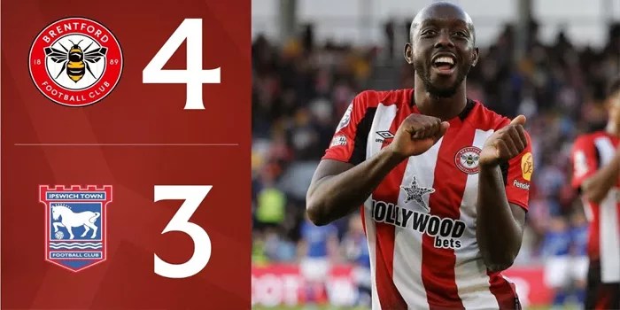 Hasil Pertandingan Brentford vs Ipswich: Dramatis Dengan Kemenangan 4-3