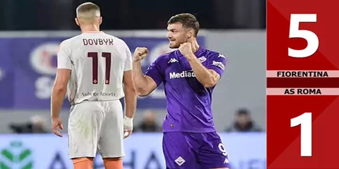 Fiorentina Hancurkan AS Roma 5-1 Dalam Pertandingan Spektakuler