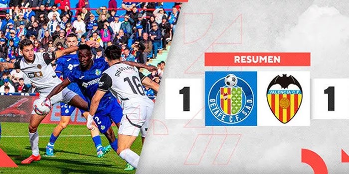 La Liga – Hasil Pertandingan Getafe 1-1 Valencia, 27 Oktober 2024